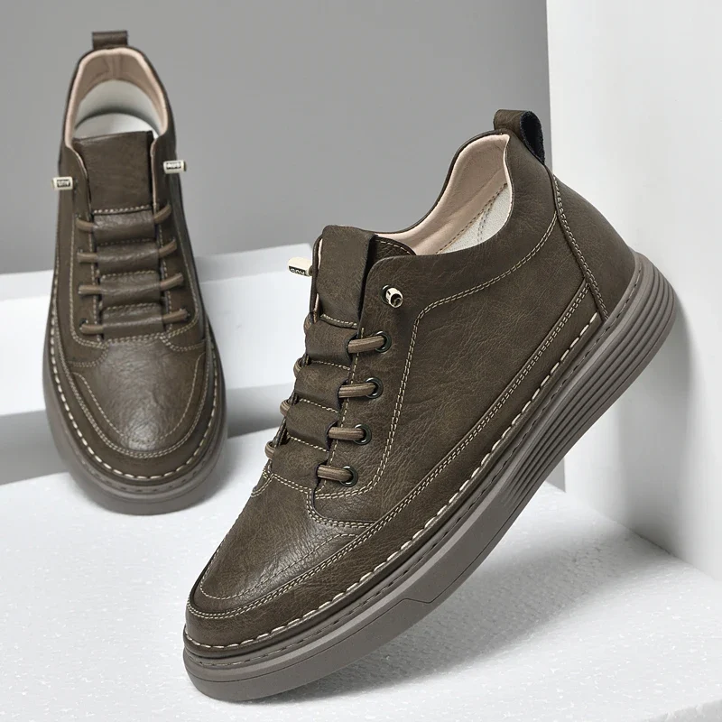 Elegant High Leather Oxford Shoes