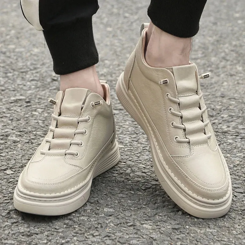 Elegant High Leather Oxford Shoes