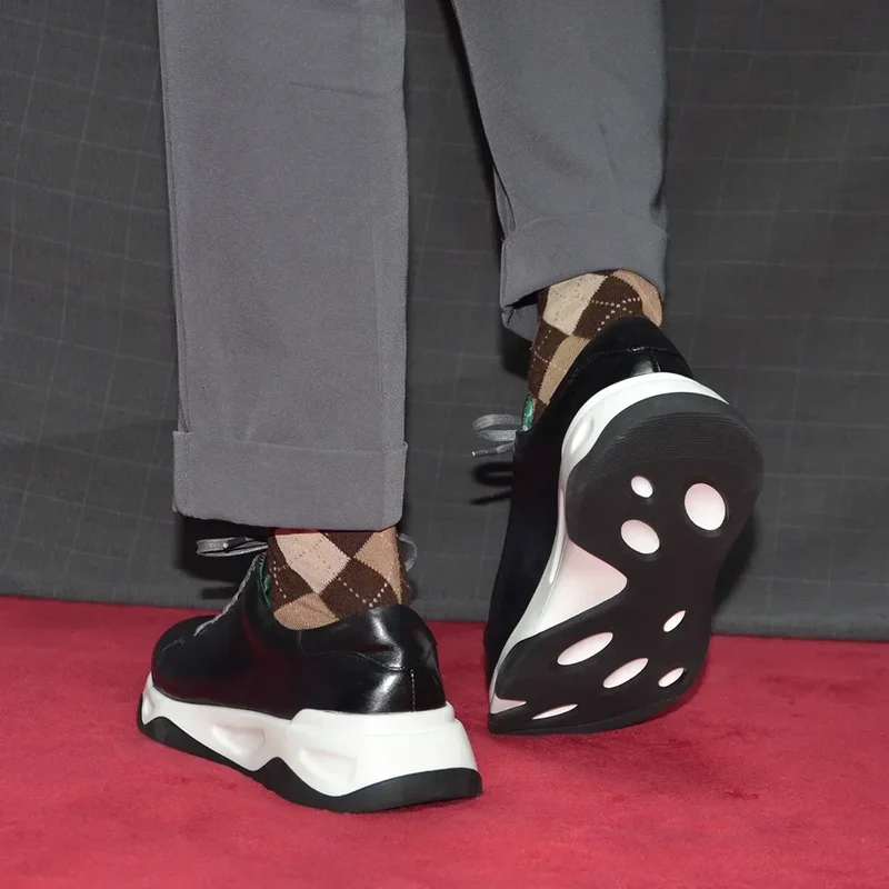 High Cowhide Leather Shoes