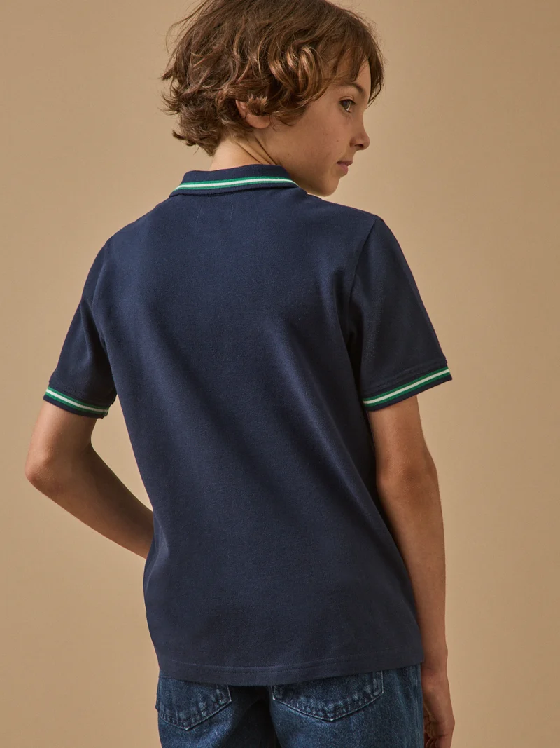 Jungen Poloshirt aus Piqué-Strick