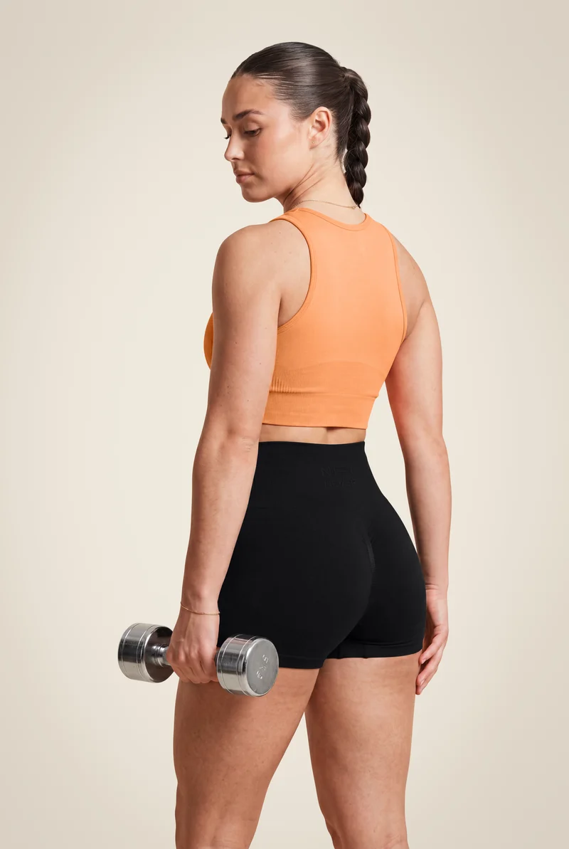 Olivia Seamless Crop Top - Peach