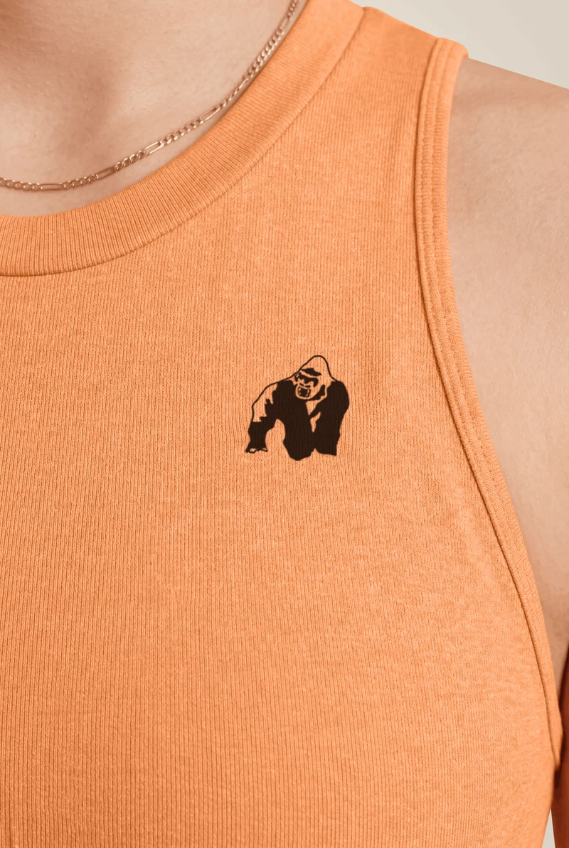 Olivia Seamless Crop Top - Peach