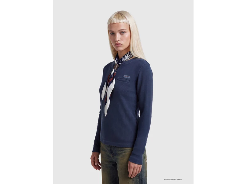 Henley-T-Shirt im Vintage-Stil