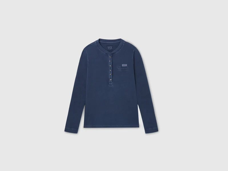Henley-T-Shirt im Vintage-Stil