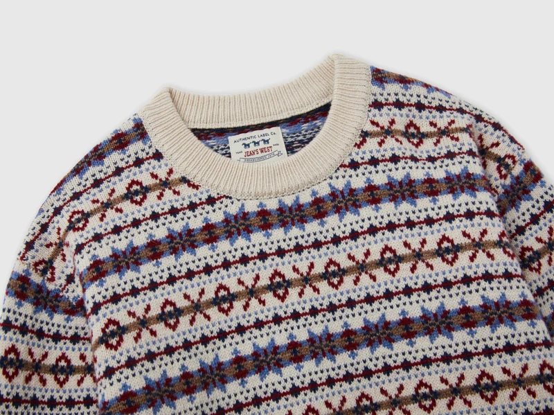 Wollmischung Jacquardpullover