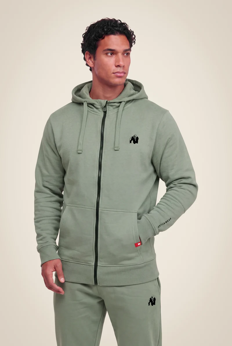 Leon Zipped Hoodie - Green