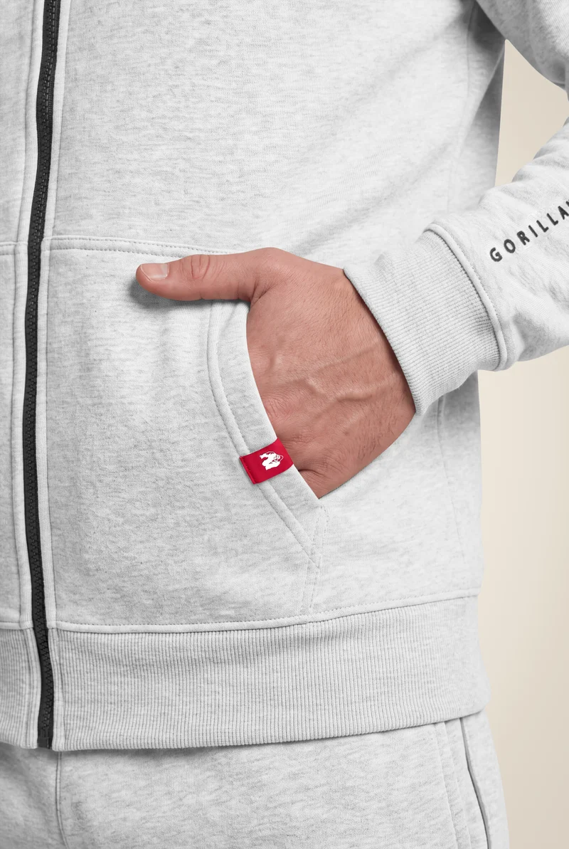 Leon Zipped Hoodie - Gray