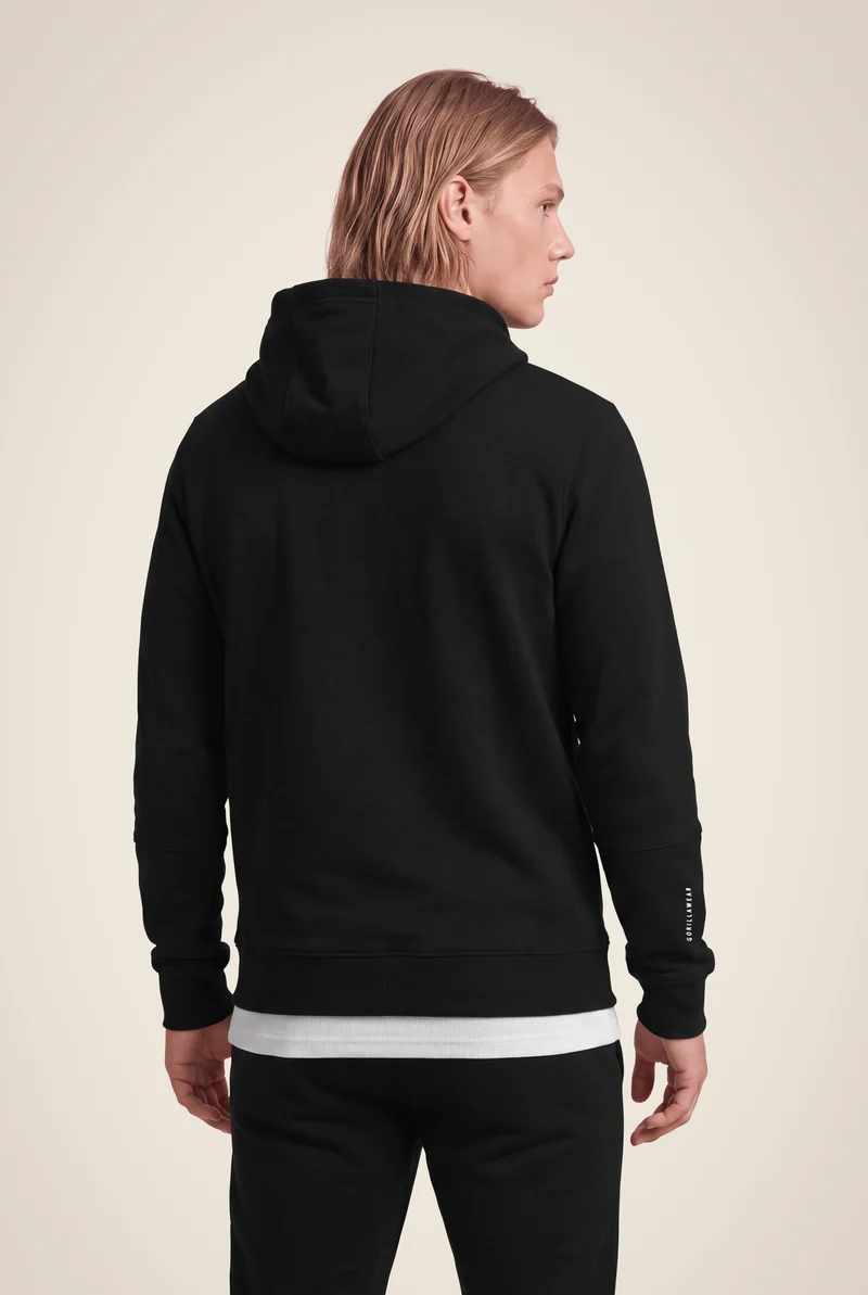 Leon Zipped Hoodie - Black