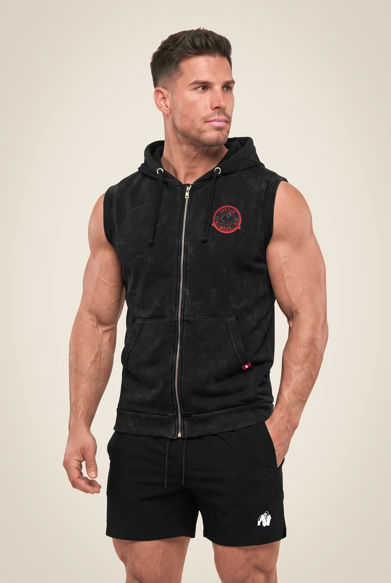 Silverdale Sleeveless Hoodie - Black