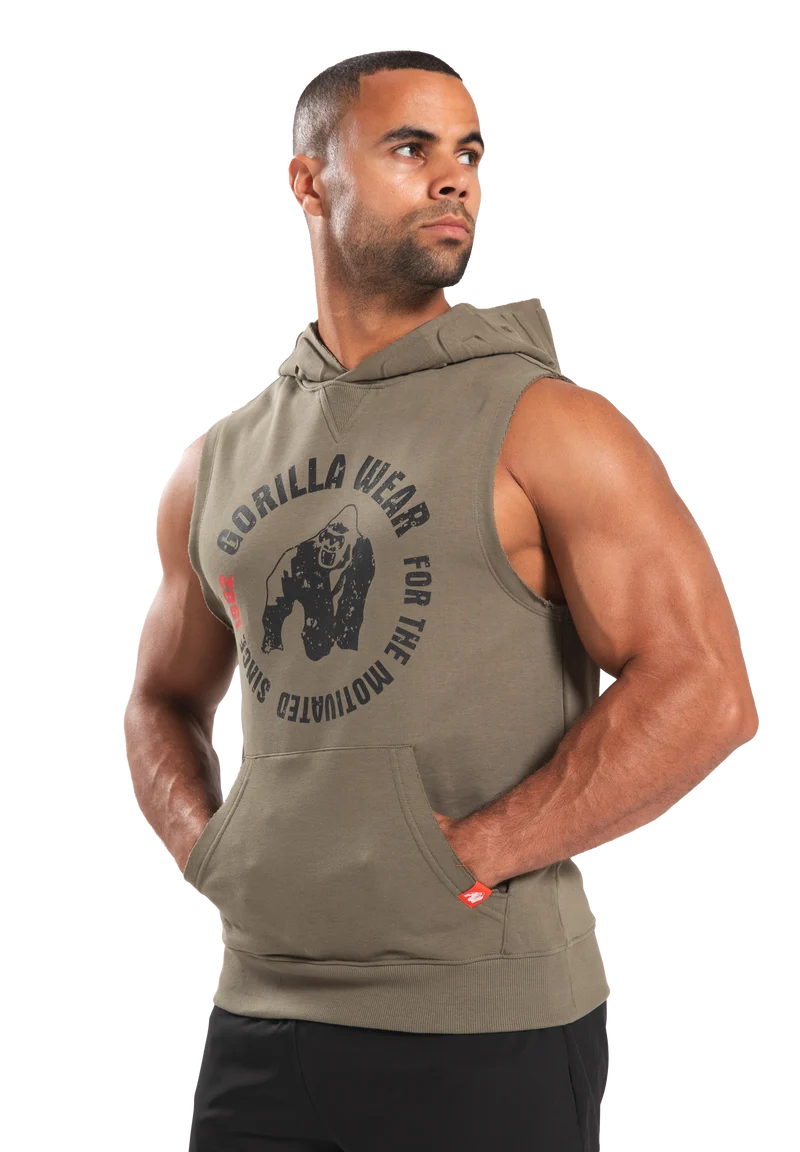 Marshall Sleeveless Hoodie - Army Green
