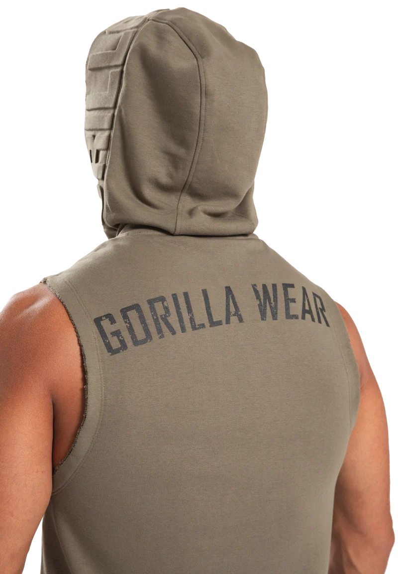 Marshall Sleeveless Hoodie - Army Green