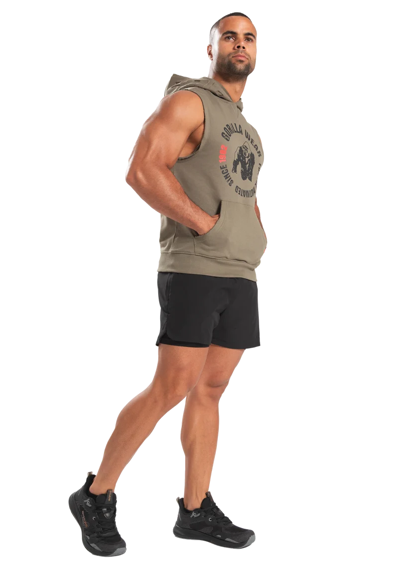Marshall Sleeveless Hoodie - Army Green