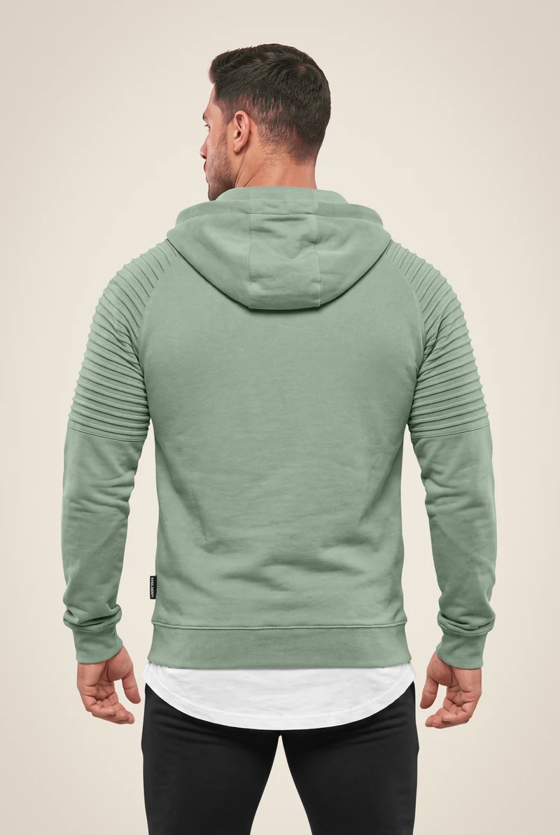Georgia Zipped Hoodie - Green