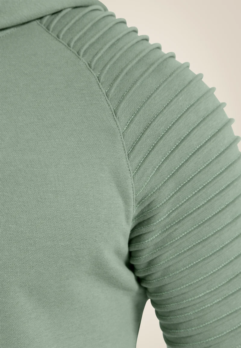 Georgia Zipped Hoodie - Green