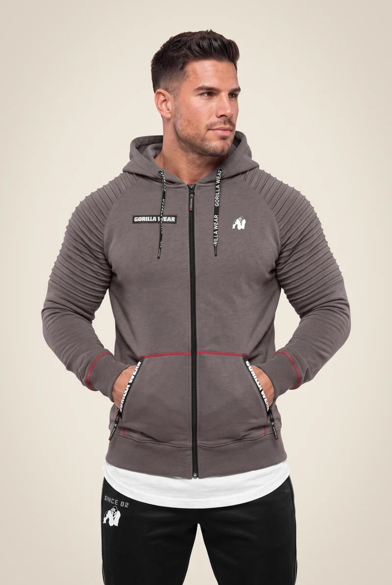 Georgia Zipped Hoodie - Gray