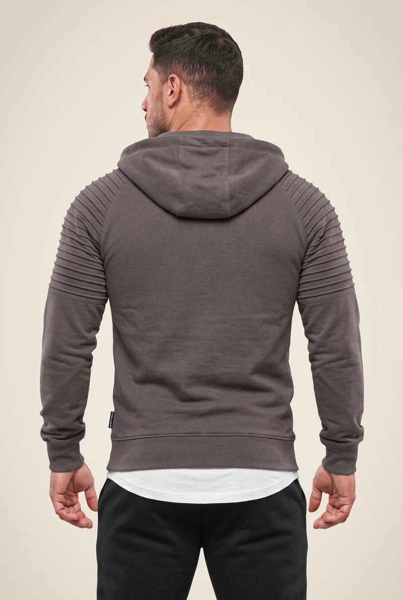 Georgia Zipped Hoodie - Gray