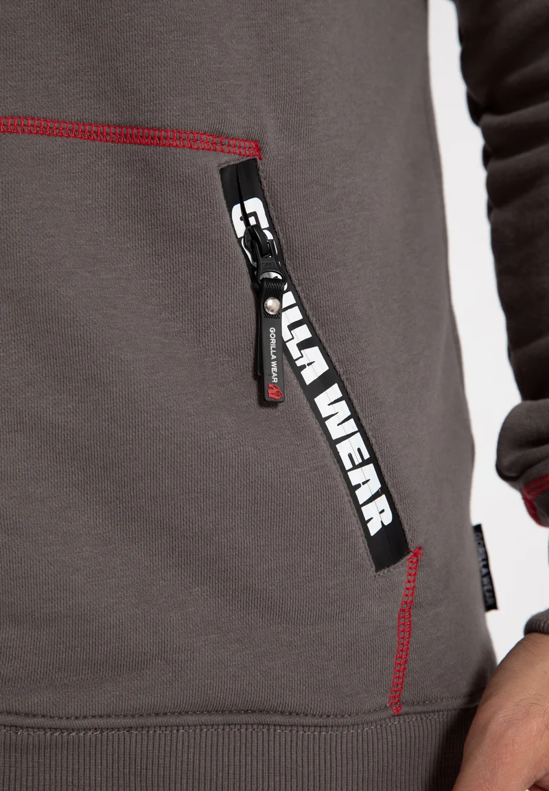 Georgia Zipped Hoodie - Gray