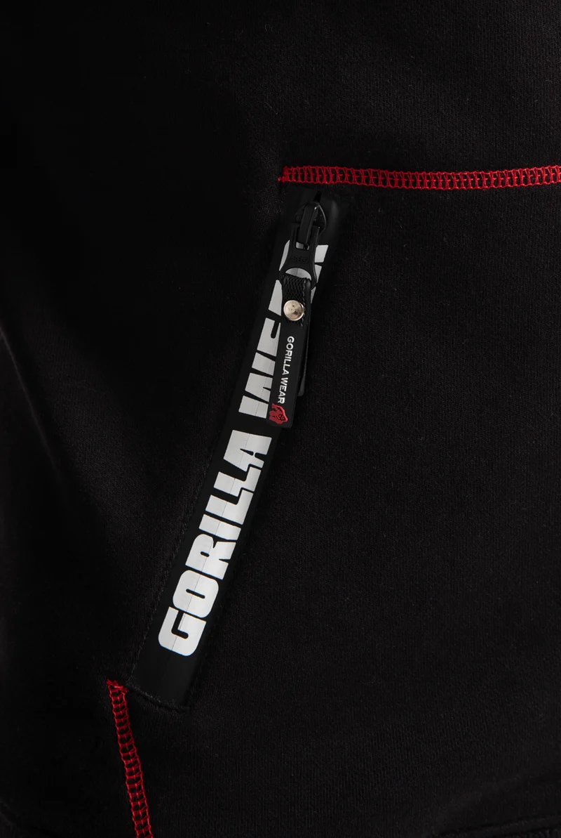 Georgia Zipped Hoodie - Black