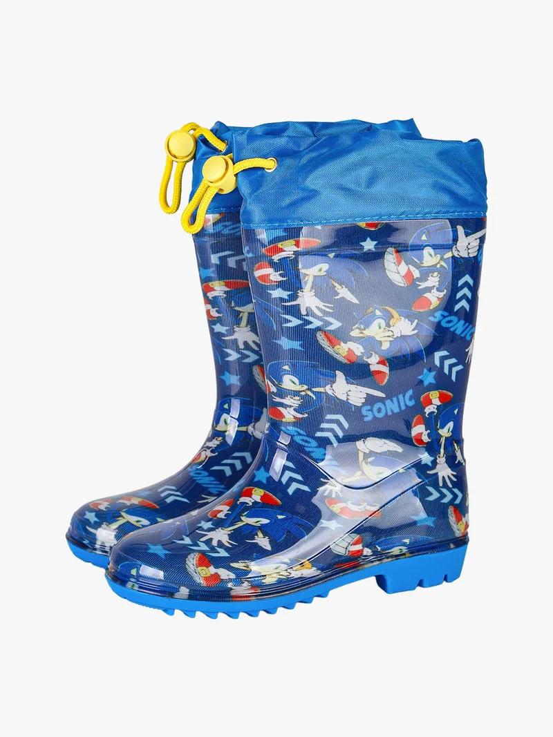 Stivali pioggia da bambino con stampe - blu