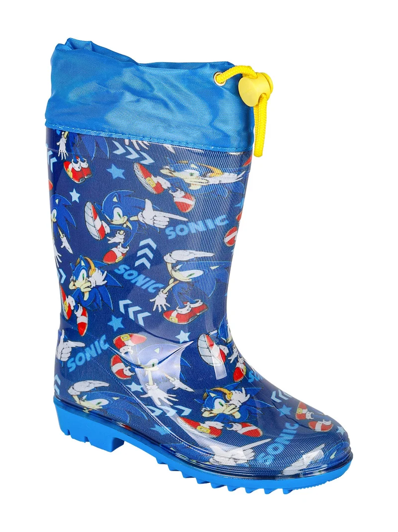 Stivali pioggia da bambino con stampe - blu