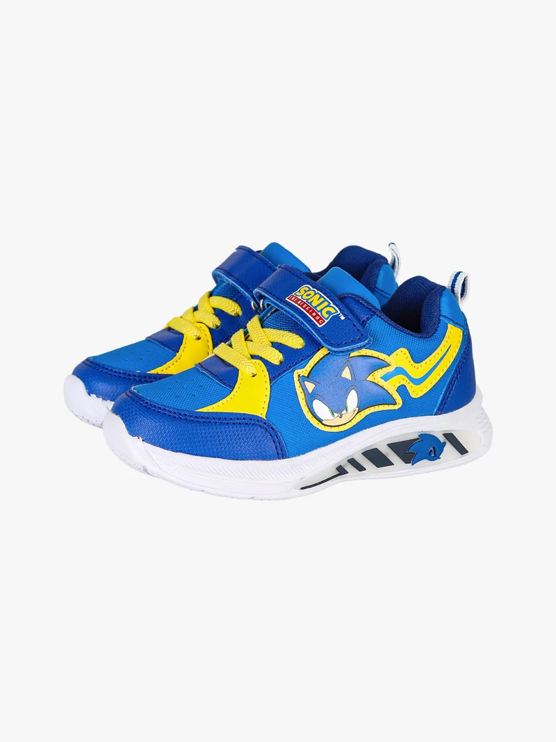 Sneakers da bambino con luci e chiusura a strappo - blu