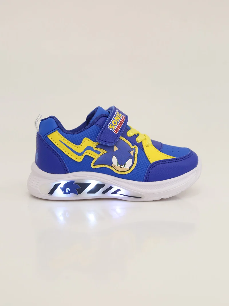 Sneakers da bambino con luci e chiusura a strappo - blu