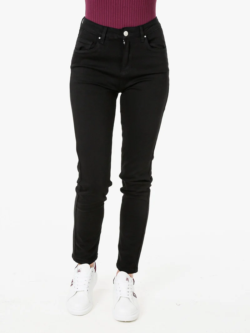 Pantaloni jeans da donna slim fit - nero