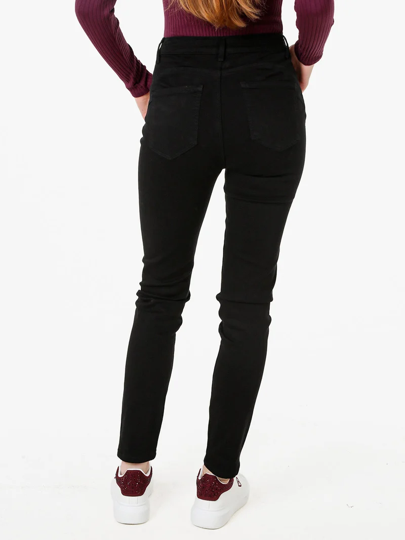 Pantaloni jeans da donna slim fit - nero