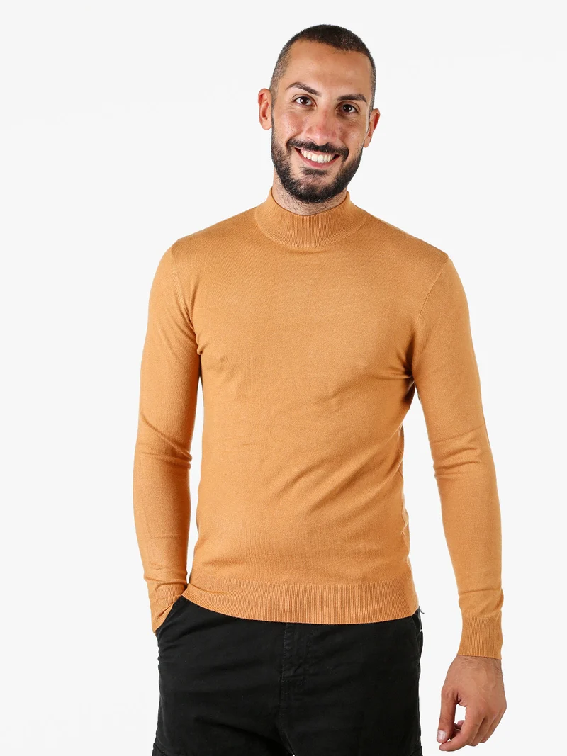 Maglia lupetto da uomo - arancione