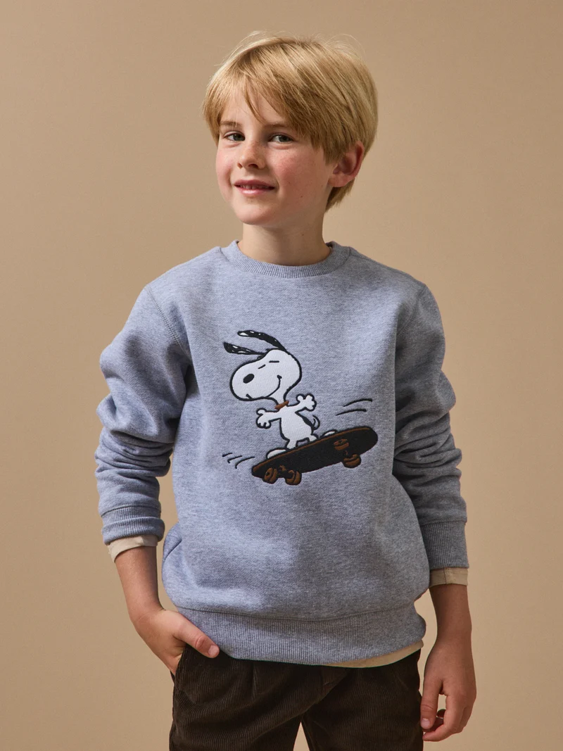 Kinder-Sweatshirt Cyrillus X PEANUTS™ – Snoopy Kollektion