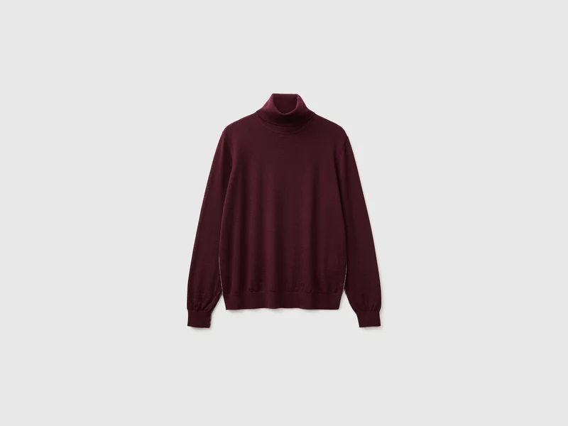 Rollkragenpullover aus reiner Merinowolle