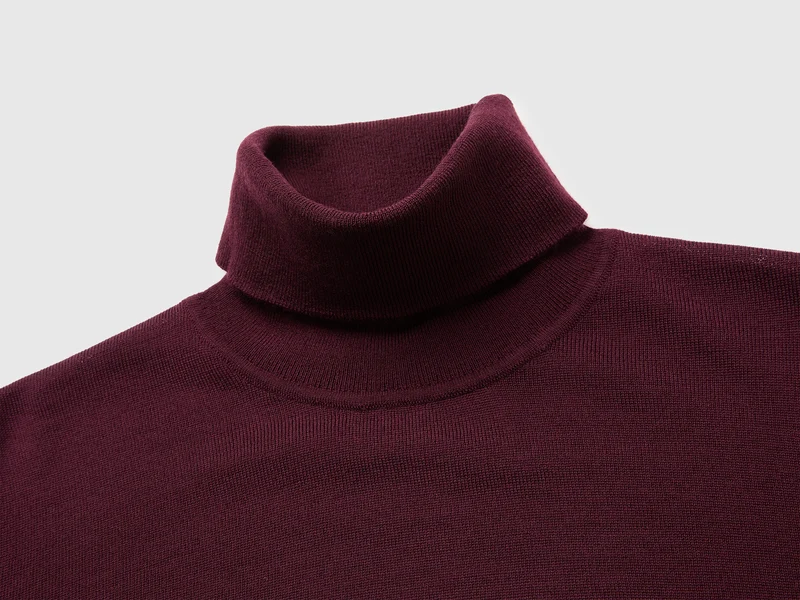 Rollkragenpullover aus reiner Merinowolle