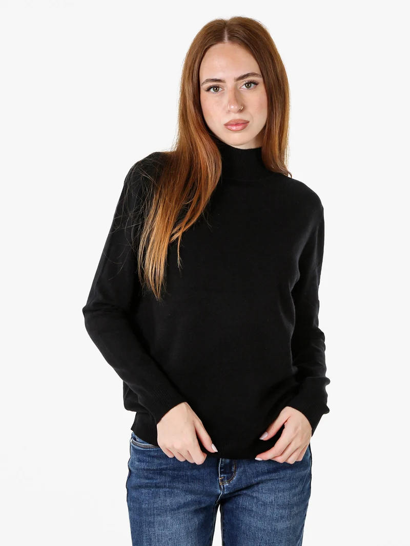 Maglia da donna con scollo a lupetto - nero