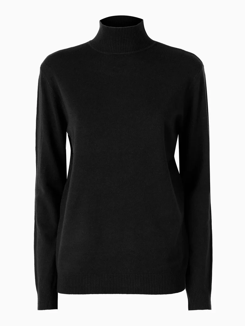 Maglia da donna con scollo a lupetto - nero