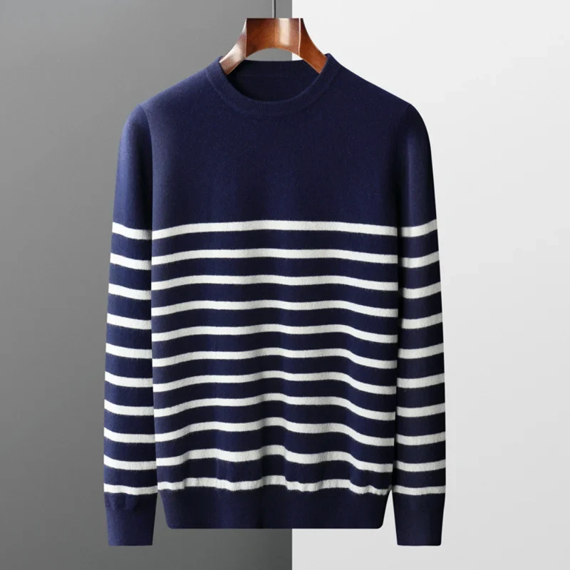 Elegant Striped Wool Sweater
