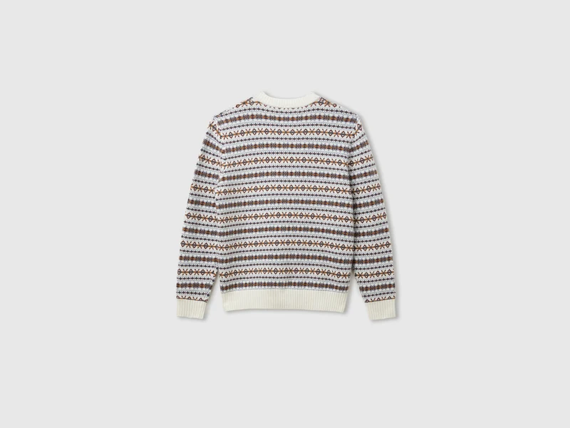 Wollmischung Jacquardpullover