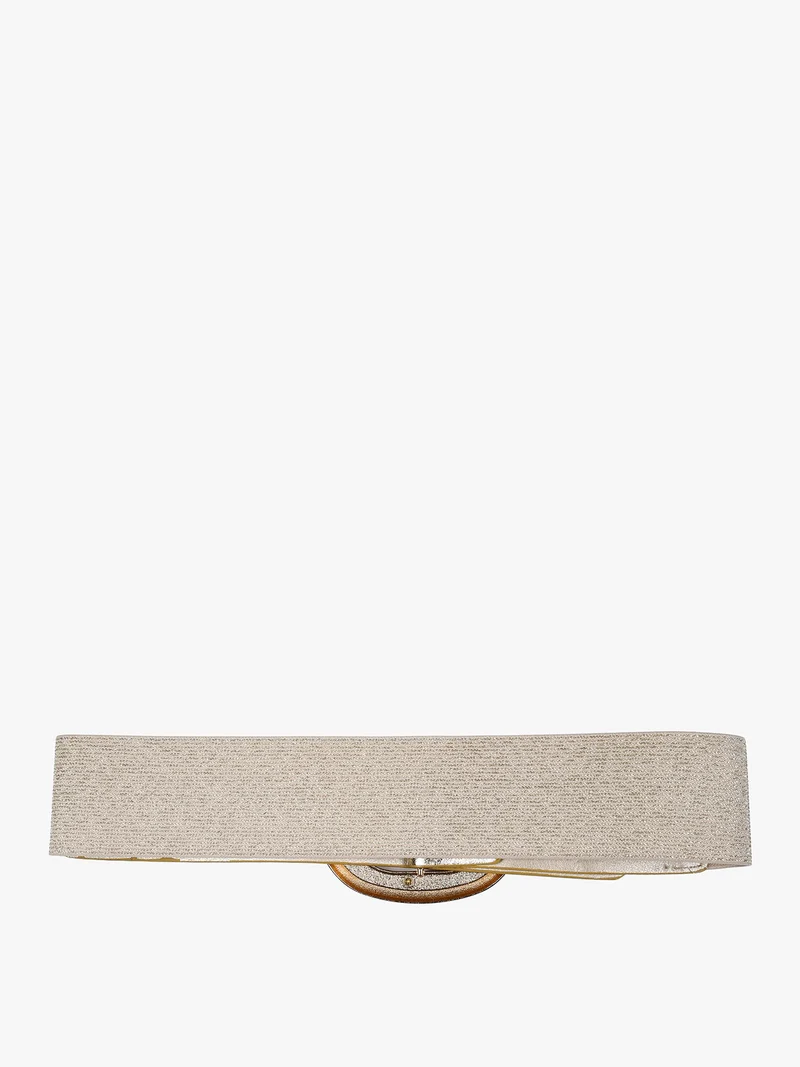 Cintura elastica da donna con fibbia ovale - oro