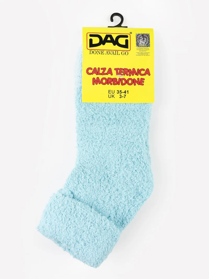 Calze donna termiche morbidone - acqua marina