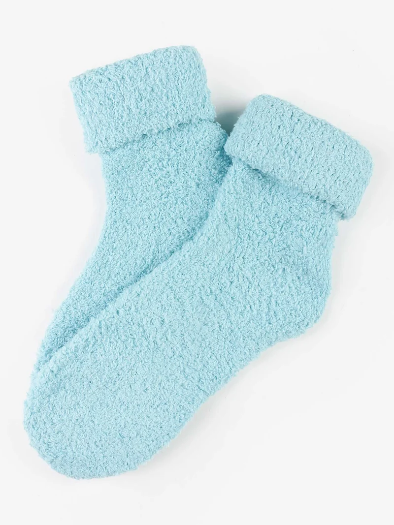 Calze donna termiche morbidone - acqua marina