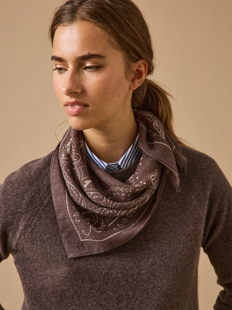 Damen-Bandana aus Wolle, bedruckt