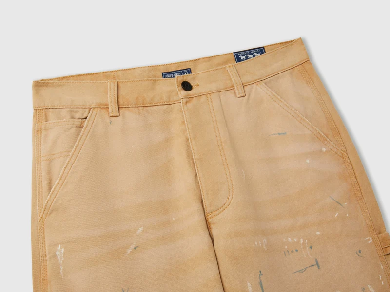 Jeans im Vintage-Waschungs-Workwear-Stil