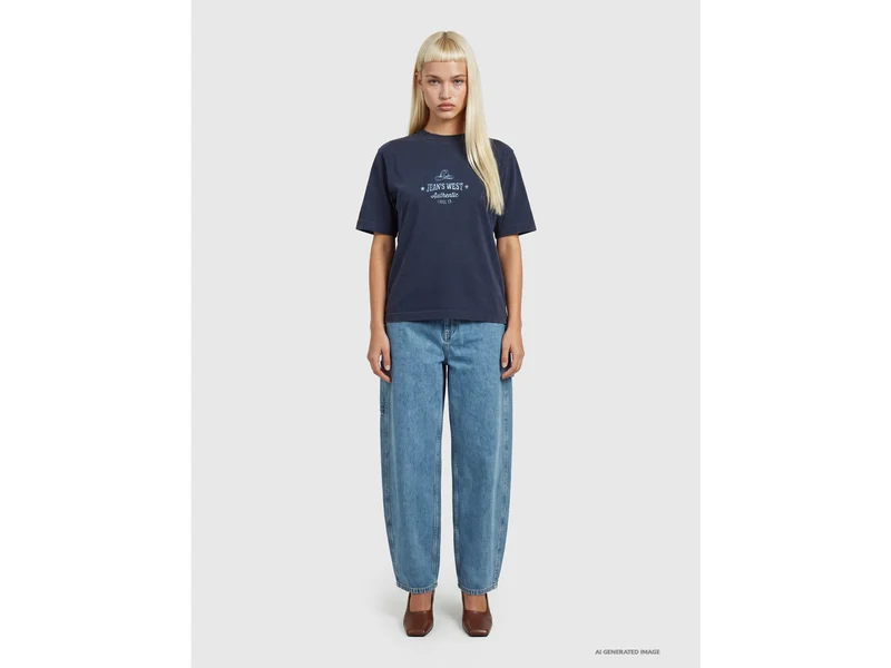 Barrel-Fit-Jeans in heller Waschung