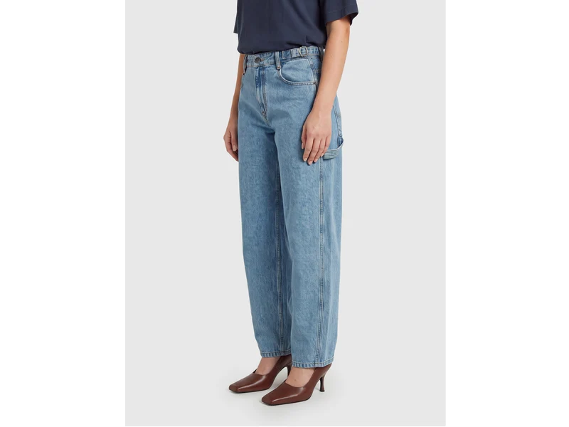 Barrel-Fit-Jeans in heller Waschung