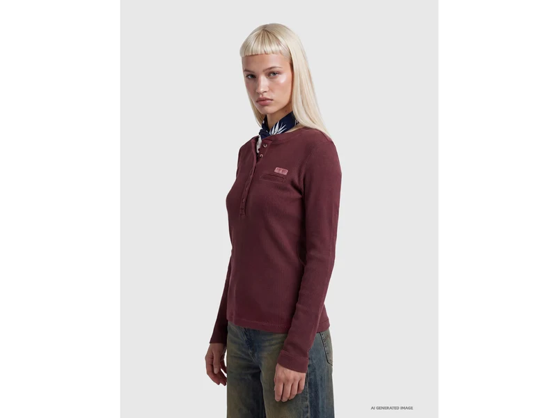Henley-T-Shirt im Vintage-Stil