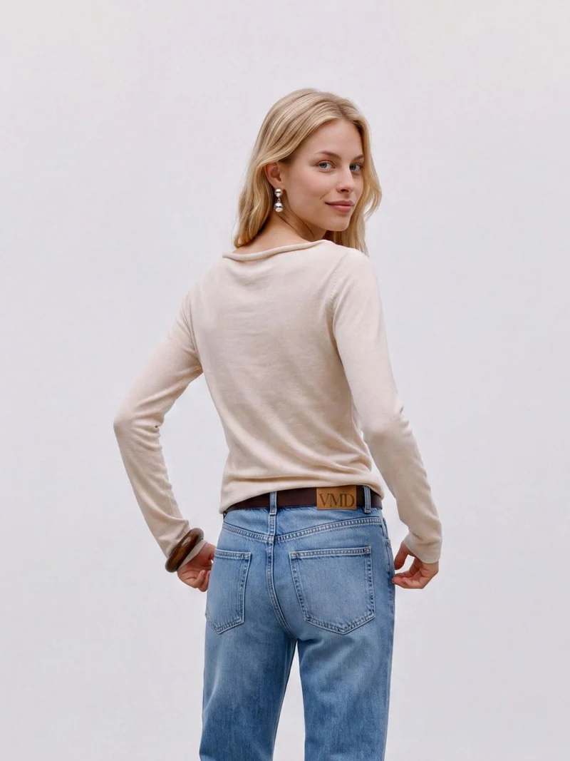 VMSOFINE KNIT LS BOATNECK PULLOVER NOOS