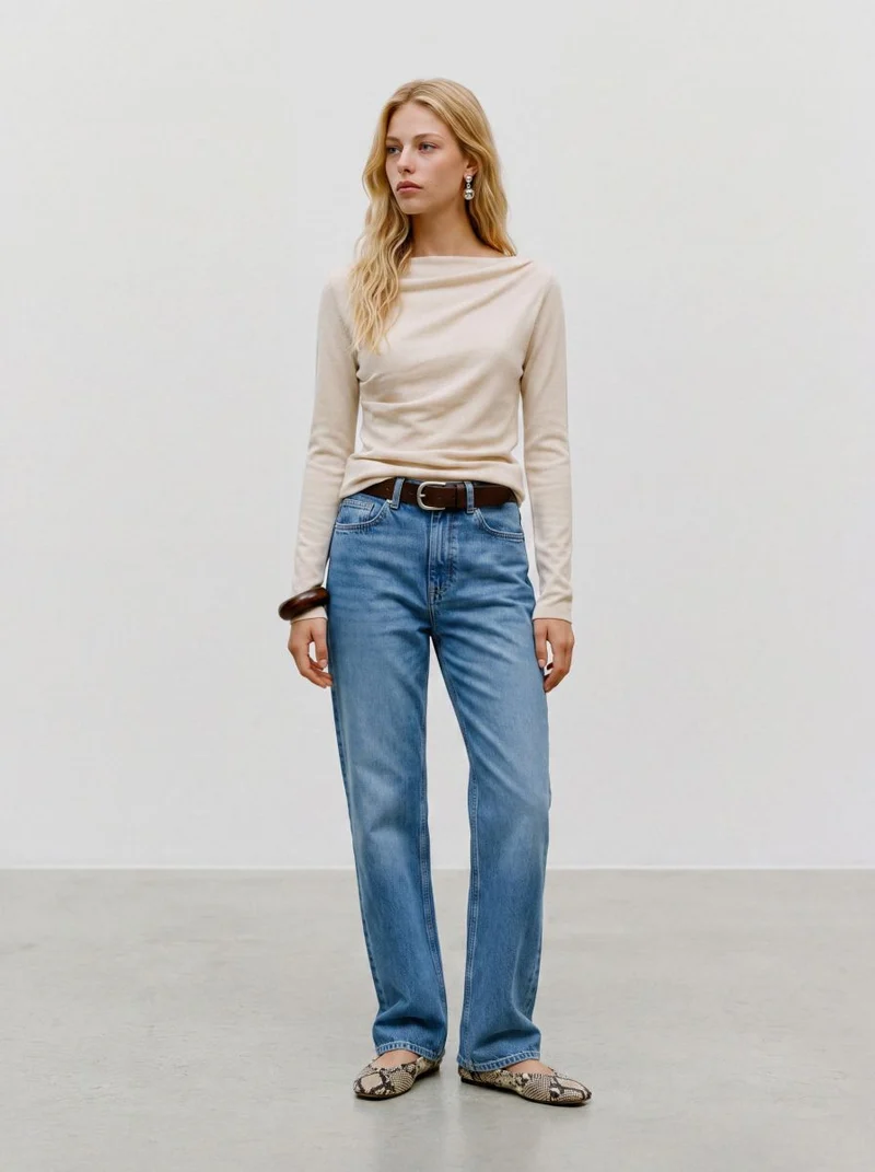 VMSOFINE KNIT LS BOATNECK PULLOVER NOOS