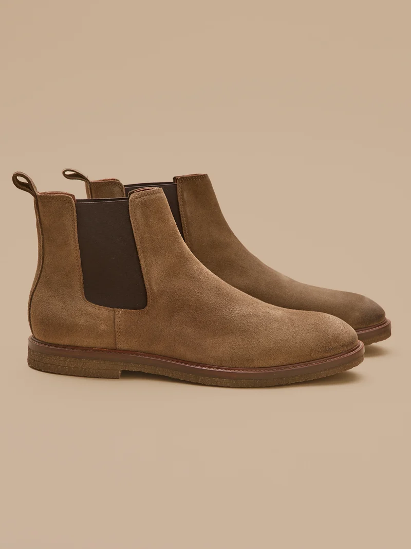 Herren-Chelsea-Boots aus Veloursleder