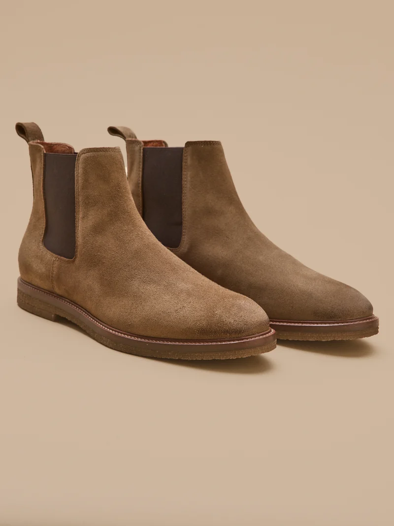 Herren-Chelsea-Boots aus Veloursleder
