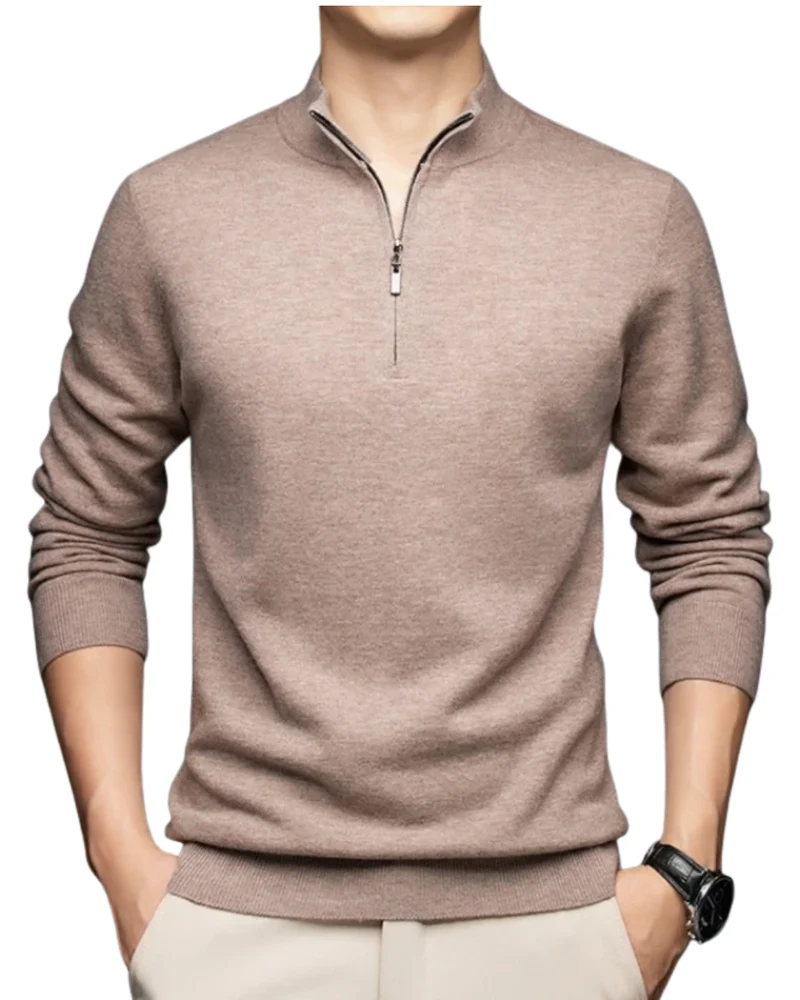 Australian Merino Wool Zip Sweater
