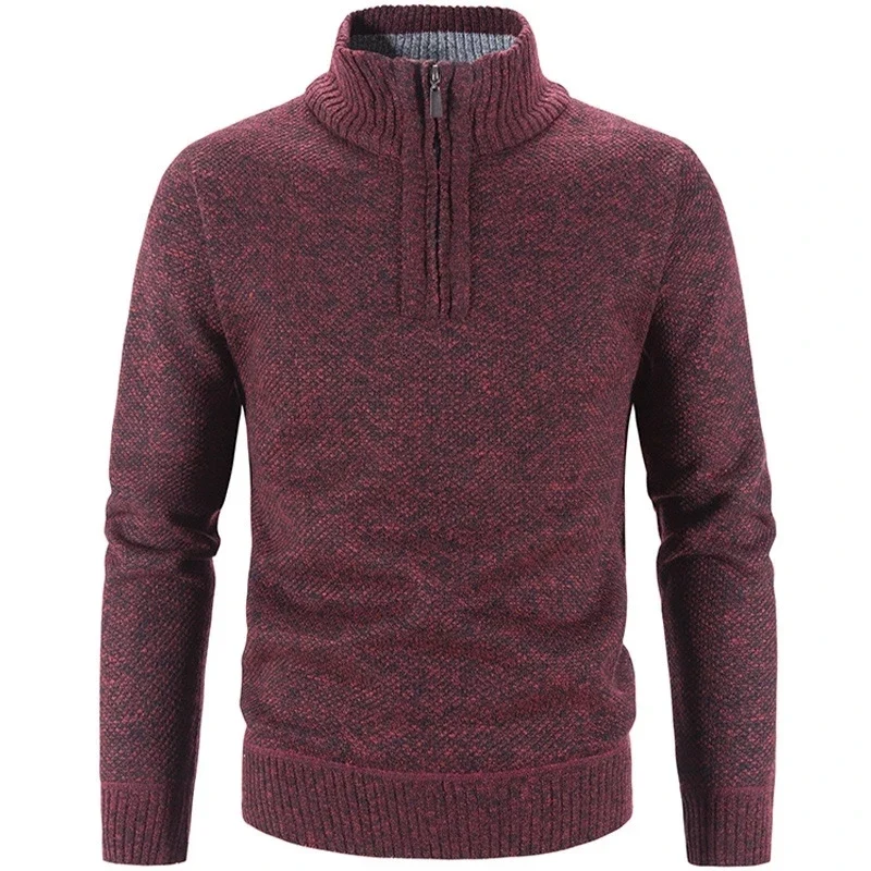 Elegant Thick Fleece Zip Sweater